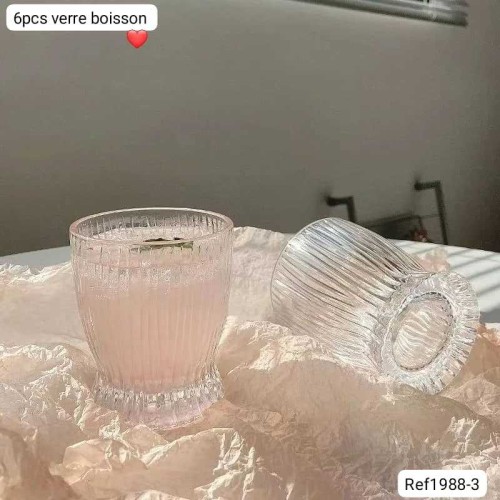 LOT DE 6 PCS VERRE BOISSON