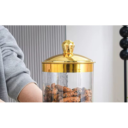 Sucrier - 3 Pièces doré transparent - incassables