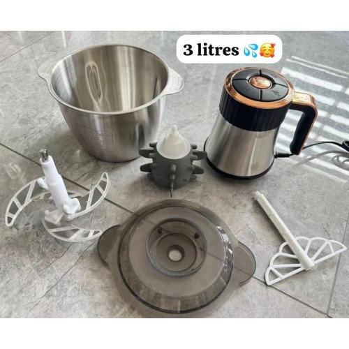 Hachoir Électrique 3 En 1 En Inox 3Litres