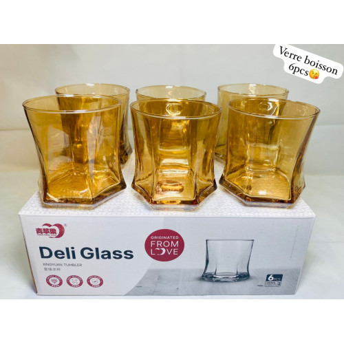 LOT DE 6 VERRES BOISSON