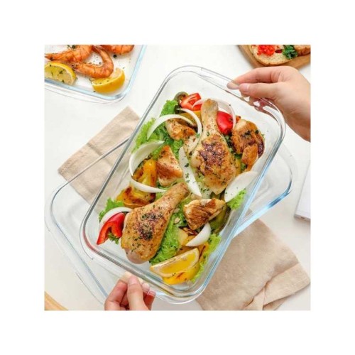 Assiette de cuisson en verre transparente, plaque rectangulaire de mm, pour la cuisine.