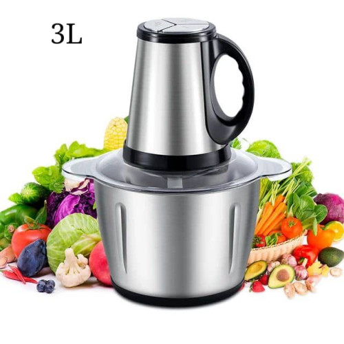Hachoir Electrique en Inox - Grand Modèle - 3 Litres