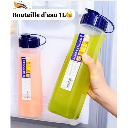 Bouteille d'eau transparente incassable - 1Litre