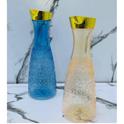 Lot de 2 bouteilles de jus - d'eau transparente incassables 1.5L