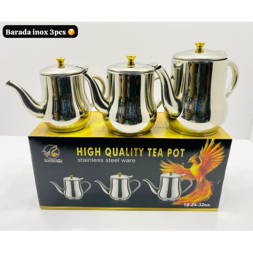 Ensemble 3PCS théières en inox