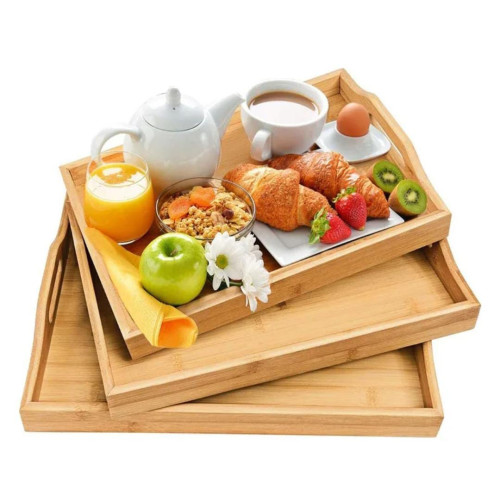 Lot De 3 Plateaux De Service en bois