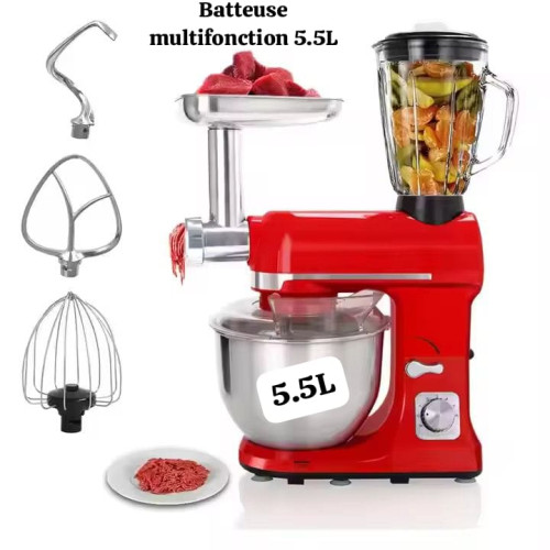 Mixeur de cuisine, robot culinaire, support de centre commercial, fouet à crème, pétrin à pâte à gâteau, 1500W