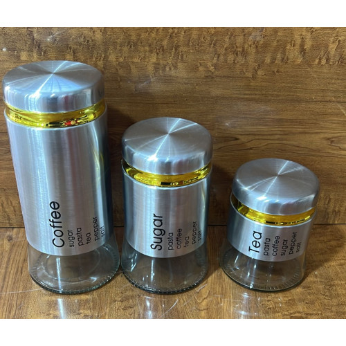 Sucrier - 3 Pièces en verre