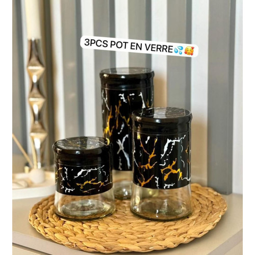 Sucrier - 3 Pièces en verre