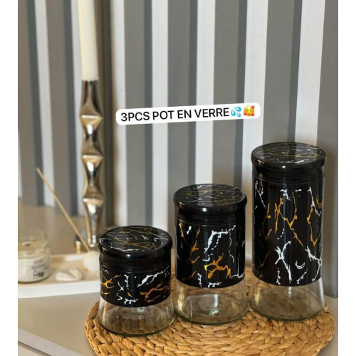 Sucrier - 3 Pièces en verre