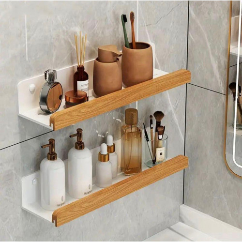 Ensemble de 2 Étagères de salle de bain exquises flottantes fixées au murh