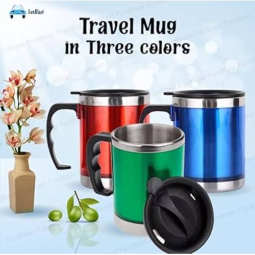 Mug Isoltherme - Acier Inoxydable MUG de 350 ml avec couverture d'isolation thermique Portable café lait thé jus