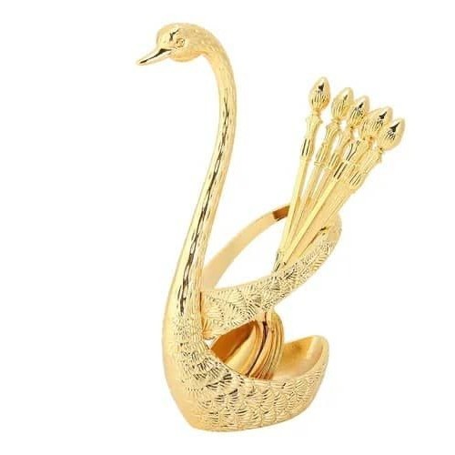 Ensemble cuillère avec support dorée 7pcs