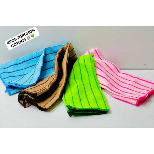 Lot de 4 torchons en Coton