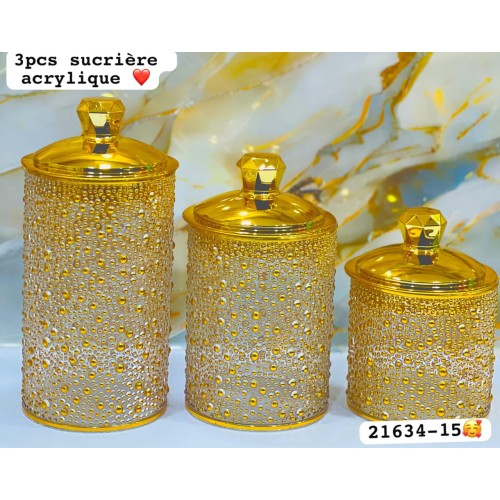 Sucrier - 3 Pièces doré