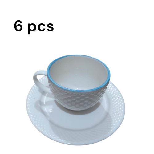 Ensemble 6tasses avec 6sous tasse en céramique