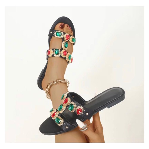 Nu-pied habillé de perles Multicolores pointure 37-42