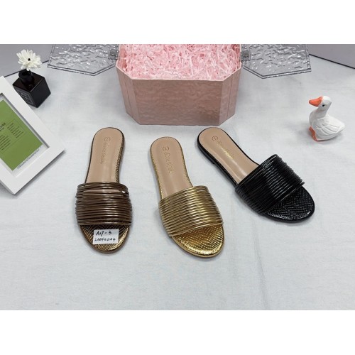 Nu-pied plat avec des bandes multiples marque ZA RA Pointure 37 --- 42