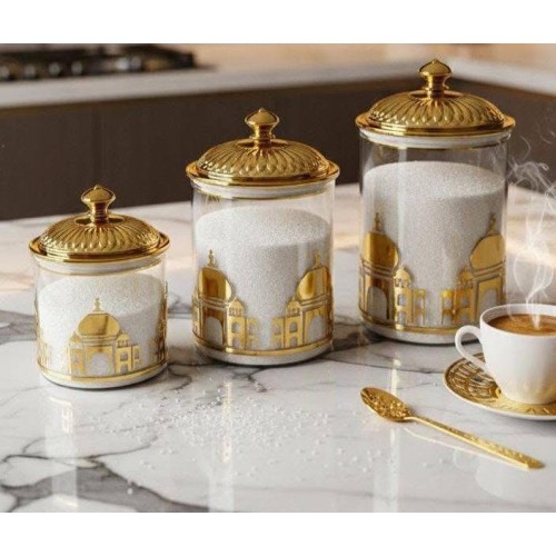 3Pièces : Pot De Sucriers Transparents