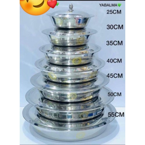 Ensemble 7 bols en inox - couvercle