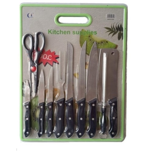 Ensemble De Couteaux 11 Pièces - Noir / Argent